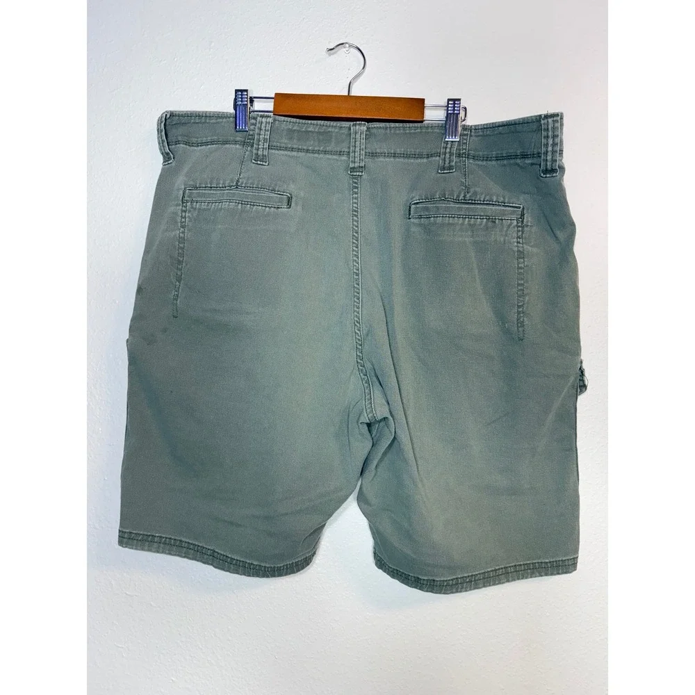 Wrangler Mens Relaxed Fit Cargo Shorts Olive Green Size 38 Utility Workwear